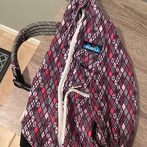 Kavu Geometric Pink and Black Backpack